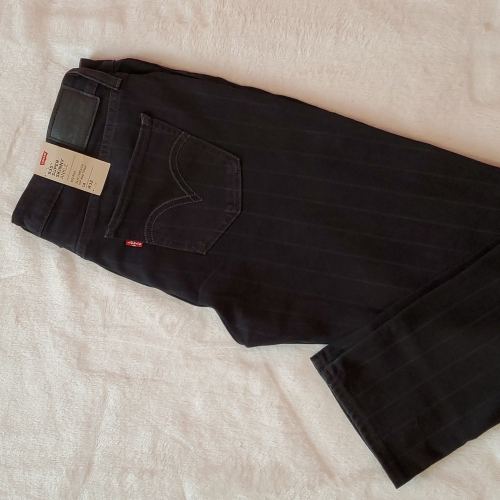 535 Levi's super skinny ankle jeans, black